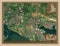 Fareham, England - Great Britain. Low-res satellite. Labelled po