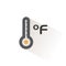 Farenheit thermometer. Isolated color icon. Weather vector illustration