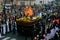 The farewell in the Easter Week Procession of the Brotherhood of Jesus in his Third Fall on Holy Monday in Zamora, Spain.