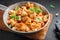 Farfalle pasta with chicken