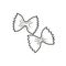 Farfalle pasta doodle icon, vector illustration