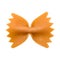 Farfalle pasta isolated.