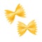 Farfalle pasta, realistic food icons on white background