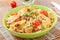 Farfalle pasta with seafood