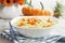 Farfalle with pumpkin and parmesan