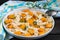 Farfalle with pumpkin and thyme with creamy cheese sauce