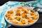 Farfalle with pumpkin and thyme with creamy cheese sauce