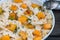 Farfalle with pumpkin and thyme with creamy cheese sauce