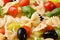 Farfalle salad closeup