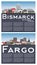 Fargo and Bismarck North Dakota City Skyline Set