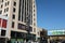 FARGO, NORTH DAKOTA - 4 OCT 2021: The Black Building is in Art Moderne style, eight stories tal faced with Indiana limestone, it