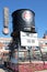 FARGO, NORTH DAKOTA - 4 OCT 2021: Sign and water tower at The Great Northern Bicycle Company, Downtown in the historic Great