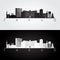 Fargo usa skyline and landmarks silhouette