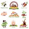 Farm, agriculture icons, labels collection