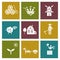Farm and agriculture icons set,