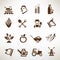 Farm and agriculture vector icons