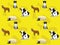 Farm Animal Dog Cow Sheep Donkey Seamless Wallpaper Background