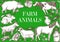 Farm animals frame poster cattle and livestock farming