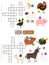 Farm animals mini crosswords