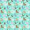 Farm animals seamless pattern. Collection of cartoon cute animals. Cow, sheep, goat, horse, donkey, pig, cock, chicken.