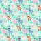 Farm animals seamless pattern. Collection of cartoon cute baby animals. pig, donkey, goat, cow.