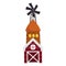 Farm animals windmill house barn cartoon design