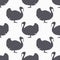 Farm bird silhouette seamless pattern. Turkey meat