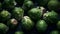 Farm Brussels sprouts with water drops, banner, Generative AI 2