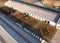 Farm building Animal husbandry. Cowshed with cows near farm, aerial view.