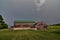 Farm buildings silo and Barn at Dorothy Carnes State natural area in WI