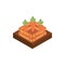 Farm carrots in box harvest agriculture isometric icon