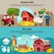 Farm Cartoon Composition Set