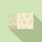 Farm cheese icon flat vector. Protein food