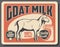 Farm dairy goat milk products, cattle farming