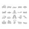 Farm Equipment And Transport Icons Set Vector .