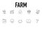 Farm and farmer icons, small icon set