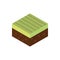 Farm field planting agriculture isometric icon