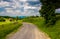 Farm fields along a dirt road in the rural Potomac Highlands of