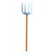 Farm fork icon, cartoon style