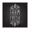 Farm fresh - product label on chalkboard