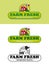 Farm Fresh Product Label with Farmhouse Vector Illustration