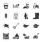 Farm, gardening 16 icons universal set for web and mobile