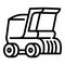 Farm harvester icon, outline style