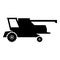 Farm harvester for work on field Combine icon black color illustration