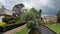 Farm house at canal in romantic water village Giethoorn in the Netherlands