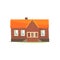 Farm house, rural cottage cartoon vector Illustration