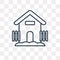 Farm house vector icon isolated on transparent background, linear Farm house transparency concept can be used web and mobile