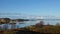 Farm houses on Islands from Storlauvoya bridge on the Atlantic road in More og Romsdal in Norway