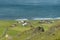 Farm houses at Uttakleiv Beach in Norway