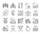 Farm icon. Agriculture and Farming line icons set. Editable stroke.